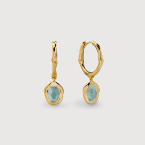 odyssey gemstone huggie earrings